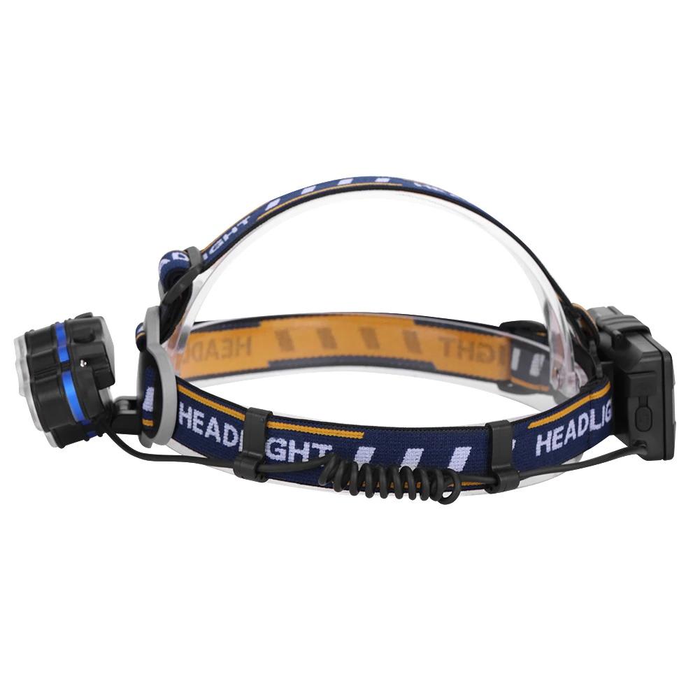 Lanterna cu 2 acumulatori 3,7V LI-ION de cap 6 LED-uri