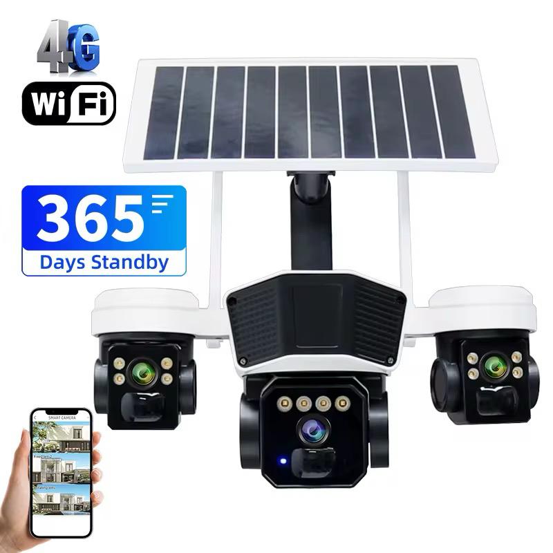Camera De Supraveghere Solara 4G/Wifi, 12MP, Panou Solar 20W