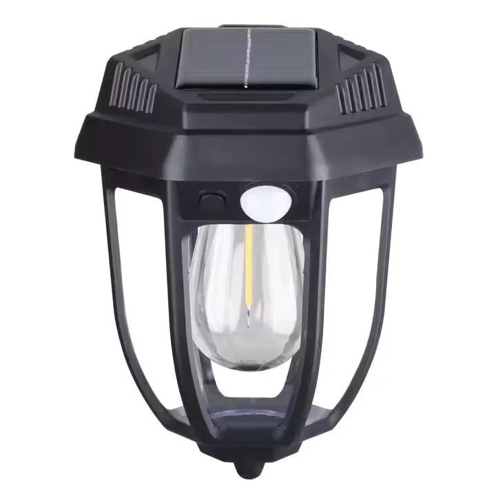 Set 2 lămpi RETRO cu încărcare solară, cu senzori de noapte, miscare si lumina, 3 trepte de iluminare CL-D68