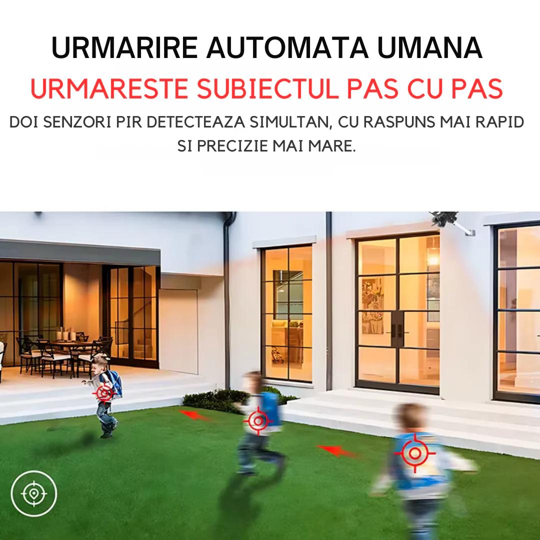 Camera 4K UltraHD 9MP 2in1, Lampa Solara 450W Stradala LED, Camera De Supraveghere 360