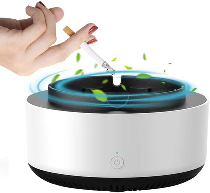 Scrumiera electrica, multifunctionala, portabila, cu ventilator si filtru antifum